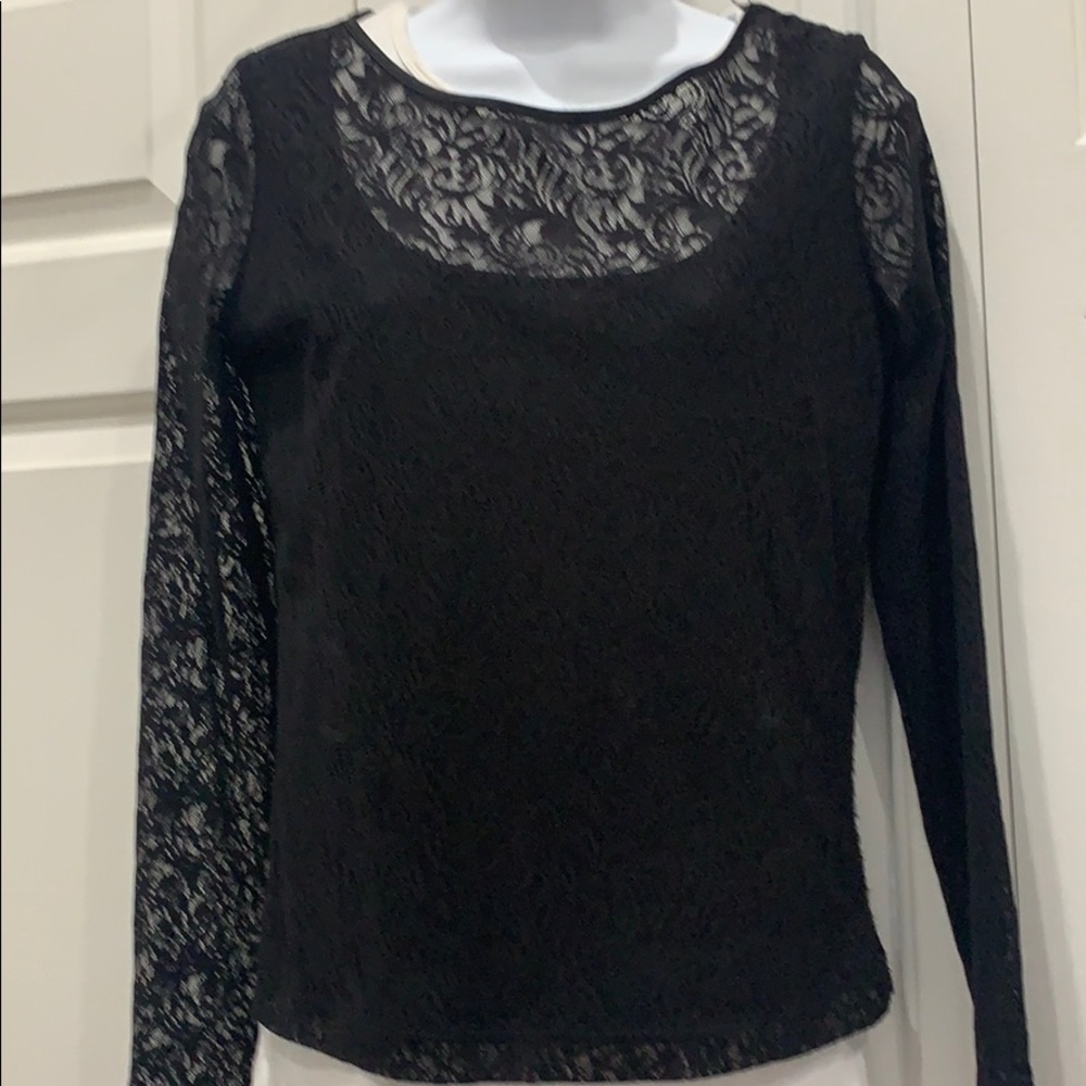Dana Buchman  Black Lace Top